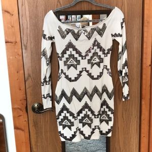 Express off the shoulder sequin bodycon dress